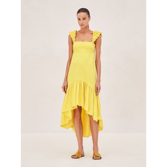 ALEXIS Natalia Ruffled High Low Maxi Dress